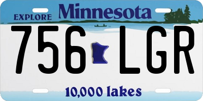 MN license plate 756LGR