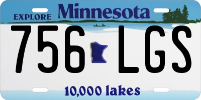 MN license plate 756LGS