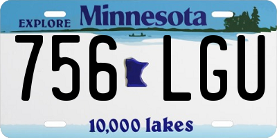MN license plate 756LGU