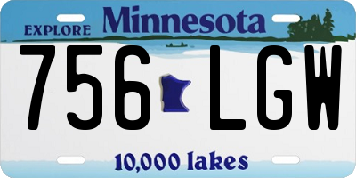 MN license plate 756LGW
