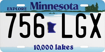 MN license plate 756LGX