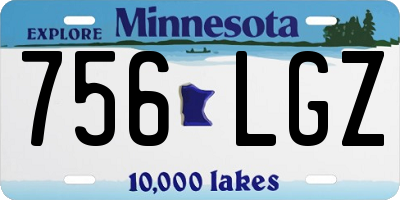 MN license plate 756LGZ