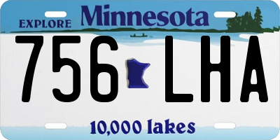 MN license plate 756LHA