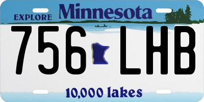 MN license plate 756LHB