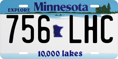 MN license plate 756LHC