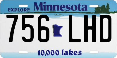 MN license plate 756LHD