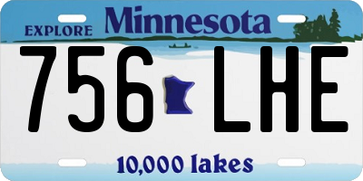 MN license plate 756LHE