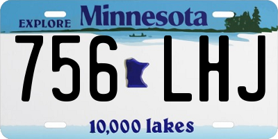 MN license plate 756LHJ