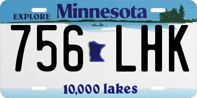 MN license plate 756LHK