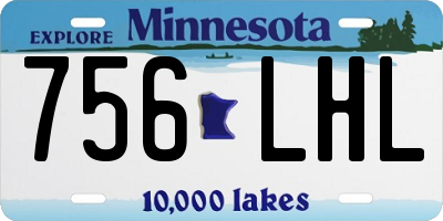 MN license plate 756LHL