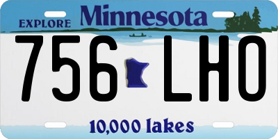MN license plate 756LHO