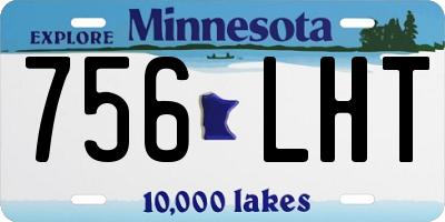 MN license plate 756LHT