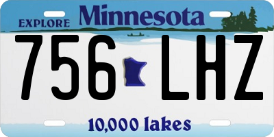 MN license plate 756LHZ