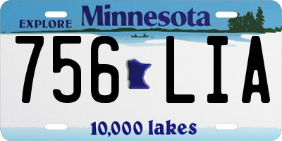 MN license plate 756LIA