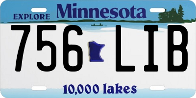 MN license plate 756LIB