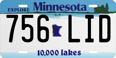 MN license plate 756LID