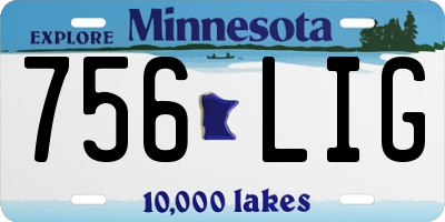 MN license plate 756LIG
