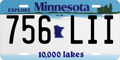 MN license plate 756LII