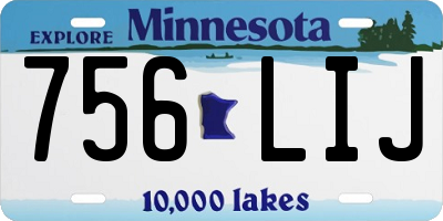 MN license plate 756LIJ