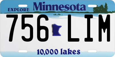 MN license plate 756LIM