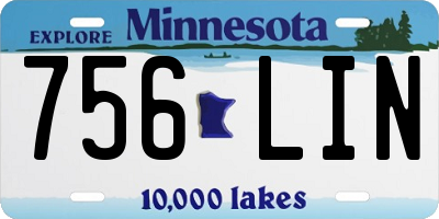 MN license plate 756LIN
