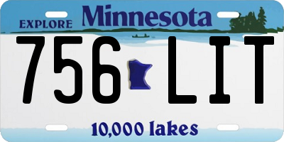 MN license plate 756LIT