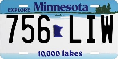 MN license plate 756LIW
