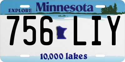 MN license plate 756LIY