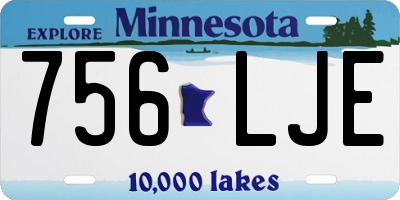 MN license plate 756LJE