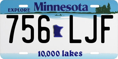 MN license plate 756LJF