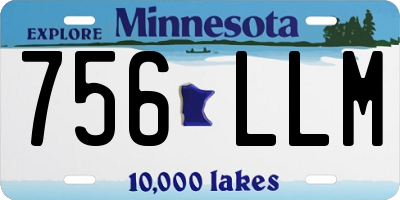 MN license plate 756LLM