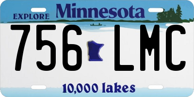 MN license plate 756LMC