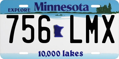 MN license plate 756LMX