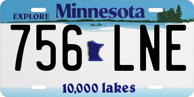 MN license plate 756LNE