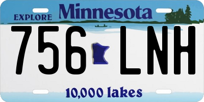 MN license plate 756LNH