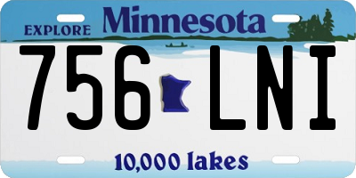 MN license plate 756LNI