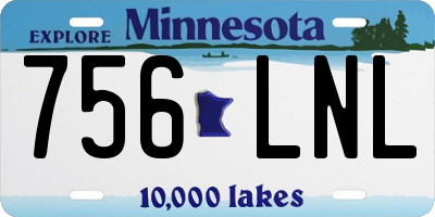 MN license plate 756LNL