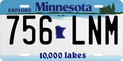 MN license plate 756LNM