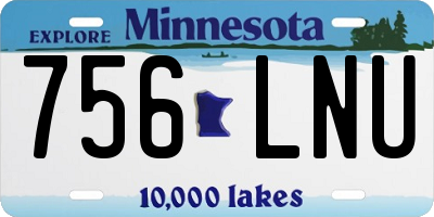 MN license plate 756LNU