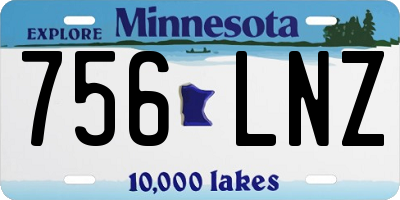 MN license plate 756LNZ
