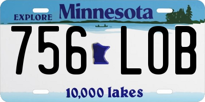 MN license plate 756LOB