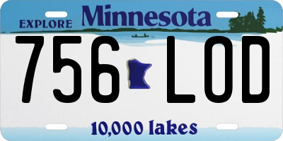 MN license plate 756LOD