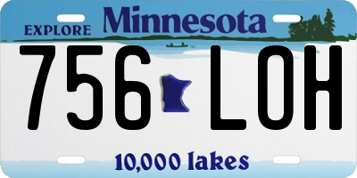 MN license plate 756LOH
