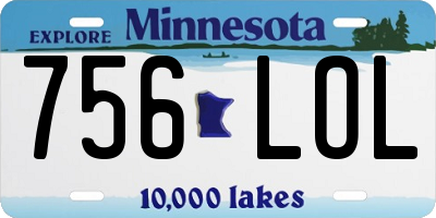 MN license plate 756LOL