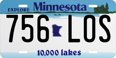 MN license plate 756LOS