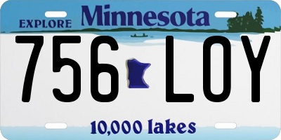 MN license plate 756LOY