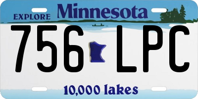 MN license plate 756LPC