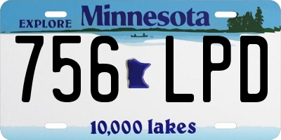 MN license plate 756LPD