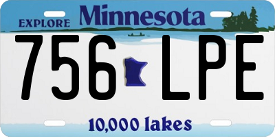 MN license plate 756LPE