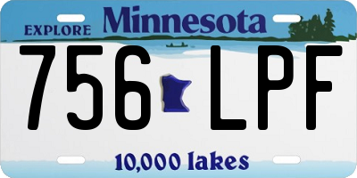 MN license plate 756LPF
